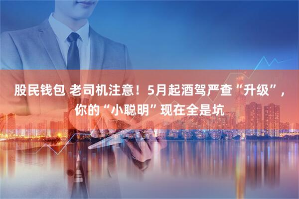 股民钱包 老司机注意！5月起酒驾严查“升级”，你的“小聪明”现在全是坑